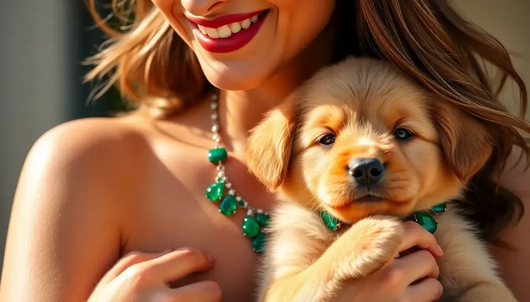Durable and dazzling jewelry pieces can withstand playful moments with pets.