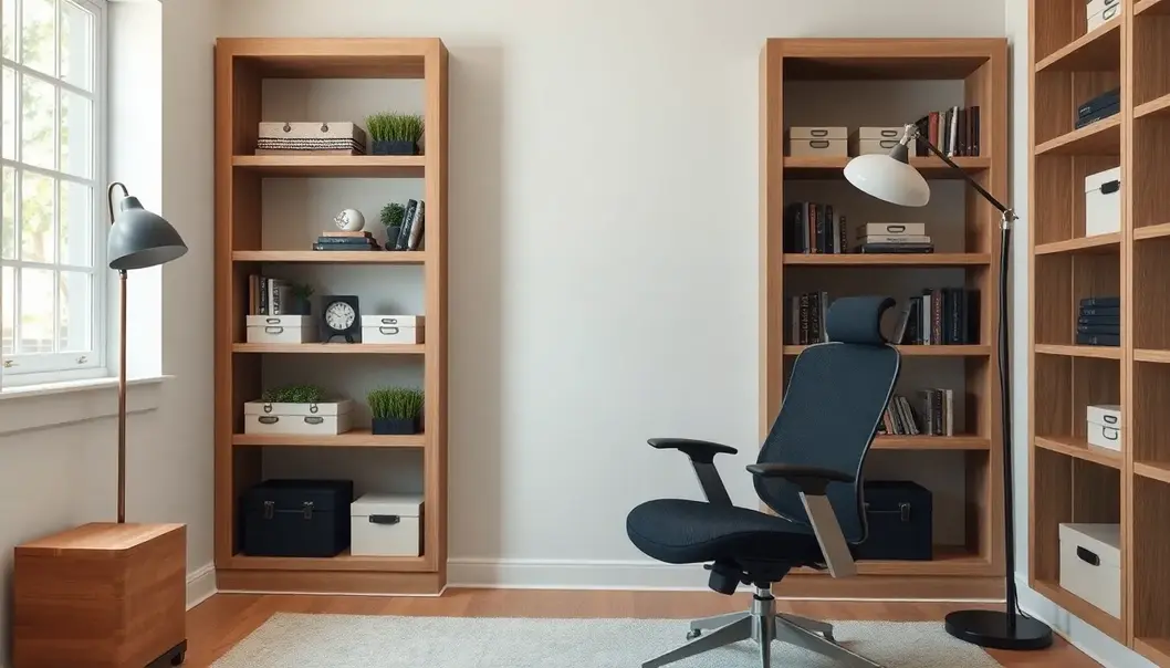 Reading nook reflecting professional style with modern furniture and sophisticated decor.